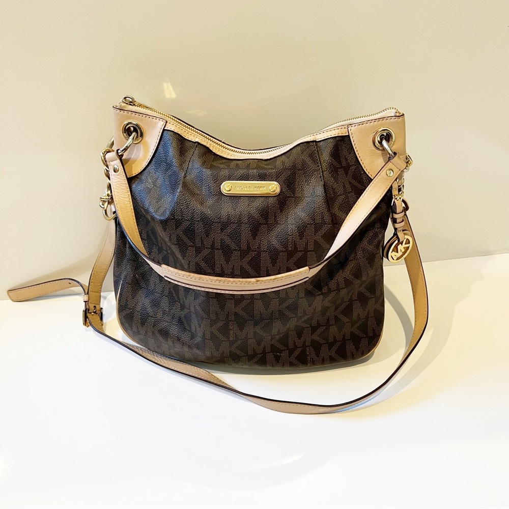 Michael Kors Brown and Tan Crossbody